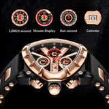 Top Brand Fashion Triangle Chronograph Military Wristwatches - Sport Army Luxury Waterproof Quartz Mens Watches
