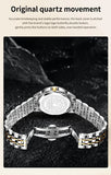 PLAYBOY Fashion Luxury High Quality Original Stainless Steel Waterproof Dual Calendar Luminous Quartz Men Watch