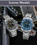 200M Water Resistant Luminous Ceramic Bezel 316L Steel Quartz Mens Dive Watch