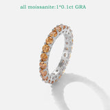 Stunning 3mm VVS1 D Colour Moissanite Diamonds Eternity 925 Sterling Silver Rings
