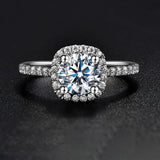 925 Sterling Silver 0.5-3ct VVS1 D Colour Moissanite GRA Certified Diamonds Wedding Engagement Rings, Fine Jewellery