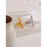 18K Gold Plated Distinctive Adjustable Stainless Steel Geometric Chic Charm Ring
