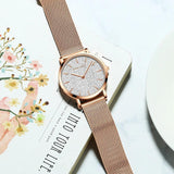 Elegant Luxury Women's Watch With Japanese Original Quartz Movement Stainless Steel Mesh Strap WristWatches