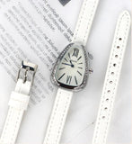 Luxury Roman Numerals Dial Classic Leather Snake Design Bangle Ladies&nbsp; Quartz Watch - Ideal Gifts