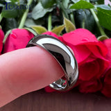 Domed Polished Finish 6MM 8MM  Shiny Tungsteng Blue Black Men Women Wedding Rings