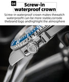 Luxury Brand Calendar Display 20Bar Waterproof Ceramic Bezel 316L Stainless Steel C3 Super Luminous Quartz Men Watches
