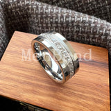 High Quality Black Cubic Zirconia Stones Inlay 8MM  Tungsten Wedding Rings