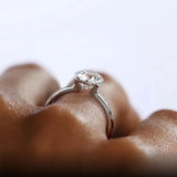 Pleasant GRA Certified Solitaire Moissanite S925 Sterling Silver Rings for Women - Lab Diamond Engagement Jewellery
