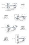 Multi -Styles 925 Silver Geometric Moissanite Heart Screw Stud Helix Earrings
