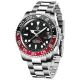 Popular Luxury Brand Left Crown Men Mechanical Wristwatches 100M Waterproof Sapphire Glass PD-1662 GMT Watch for Men