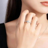 D Colour VVS1 1/2CT Oval Cut Moissanite Diamonds Rings Silver 18K Gold Plated Wedding Engagement Jewellery with GRA