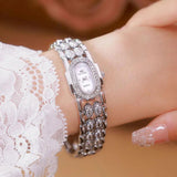 Fashion Gold Bracelet Stainless Steel Quartz Vintage Ladies Watches -  Zircon Diamonds Wristwatches Gifts for Women