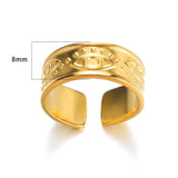 New in Stainless Steel Rings For Women Girls - Butterfly Heart Round 18K Gold Colour Minimalist Cute Oval Rings - The Jewellery Supermarket