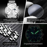 High Quality Waterproof Stainless Steel Casual Men's Wrist Watch Chronograph Fashion Quartz Top Brand Watches