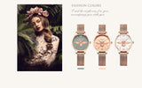 Elegant Luxury 3D Engraved Bee Dial Ladies Watch Rose Gold Plated 31mm Classic Casual Dress Watch with Bracelet Set