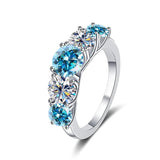 Remarkable 3.6CT Round Cut 5 Sparkling Moissanite Diamonds Silver Women's Engagement Wedding Ring Luxury Jewellery