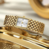 New Fashion Casual Luxury Gifts New Watches for Women Waterproof Square Dial Steel Belt Quartz Wrist Watches
