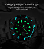 Classic Watch with Ceramic Bezel 200m Water Resistant Casual Quartz Watch