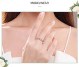Selection of Silver Popular Irregular Stackable AAAA Lab Created Diamond Rings