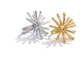 18K Gold Plated Stainless Steel Sun Flower Fashion Ring for Women  Daily Jewellery