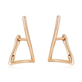 14 Karat Rolled Gold Triangle Simple Design Drop Daily Earrings For Women