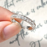 Brilliant 2.0MM D Colour VVS1 Moissanite Diamond Half Eternity Ring Fine Jewellery
