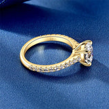 Stunning Solitaire 2CT VVS1 D Round Moissanite 925 Silver Engagement Wedding Rings