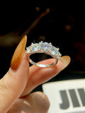 Real 1CT Round VVS1 D Colour Moissanite Diamond Ring Luxury Fine Jewellery