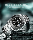 Luxury Brand 316L Stainless Steel Super Luminous Ceramic Bezel 200m Waterproof Classic Diving  Quartz Watch for Men