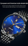 Famous Brand Business Classic Automatic Mechanical Dual Calendar Auto Date Waterproof Watches for Men