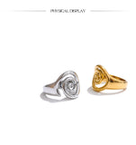 18K Gold Plated Trendy Conch Ocean Series Casting Fashion Charm Ring