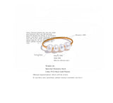 18K Gold Plated Natural Freshwater Pearls Stainless Steel Waterproof Index Finger Ring