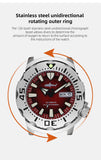Monster Men's Diver Sapphire Crystal 20 Bar Waterproof Snowflake Blue Dial Watches