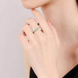 Awesome 3mm D Colour Moissanite Eternity Wedding Engagement Rings 18k White Gold Plated 925 Silver Rings For Women
