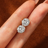 Solitaire 0.1/0.3/0.5/1/2CT D Moissanite Stud Earrings for Men Women