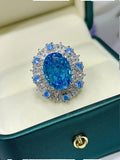 Dazzling Ocean Blue or Lovely Yellow Treasure High Quality AAAAA High Carbon Diamond Women's Rings - Fine Jewellery - The Jewellery Supermarket