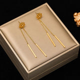 New Arrival 316L Stainless Steel Gold Colour Flower Pendant Necklace Earrings For Women - Fashion Jewellery Set - The Jewellery Supermarket