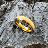 Sandblasted Gold Tone 6/8mm  Engagement Wedding Tungsten Ring for Men Women