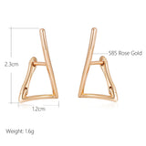 14 Karat Rolled Gold Triangle Simple Design Drop Daily Earrings For Women
