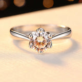 Fabulous 1CT Moissanite Diamond Solitaire Rings For Women S925 Sterling Silver Cute/Romantic Wedding Jewellery