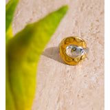 18K Gold Plated Stainless Steel Metal Geometric Adjustable Distinctive Popular Ring