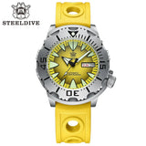 Monster 200M Waterproof NH36 Day Function Sapphire Glass Automatic Movement Steel Bezel SD1984 Steel Bracelet Watch