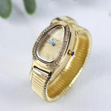 New Brand Luxury Creative CZ Diamonds Quartz  Snake Watches for Ladies - High Quality Bracelet Wristwatch