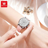 Luxury Fashion Brand Waterproof Luminous Multifunctional Chronograph Quartz Ladies Watches With Box - Ideal Gifts