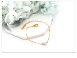 Popular Low Price Crystal Charm Bracelets - Stainless Steel Gold Colour Heart Chains Bracelets for Women - The Jewellery Supermarket