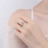 S925 Silver D VVS1 100% Real Moissanite Ring Adjustable Size Pass Diamond with GRA Certificate 18K Plating Rings