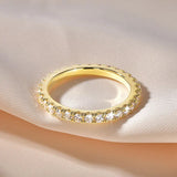 Terrific Full Eternity 2mm VVS1 D Colour Moissanite Stackable Sparkling Ring