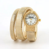 Luxury Snake Shape Quartz Watch Stainless Steel Strap Bracelet Wristwatch Watches