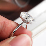 Luxury 4.5CT Oval Cut VVS1 D Colour Moissanite Diamond Silver Engagement Ring