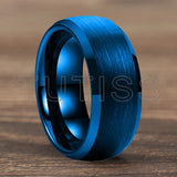 Domed Brushed Finish Large 10mm Classic Tungsten Carbide Men Women Wedding Rings